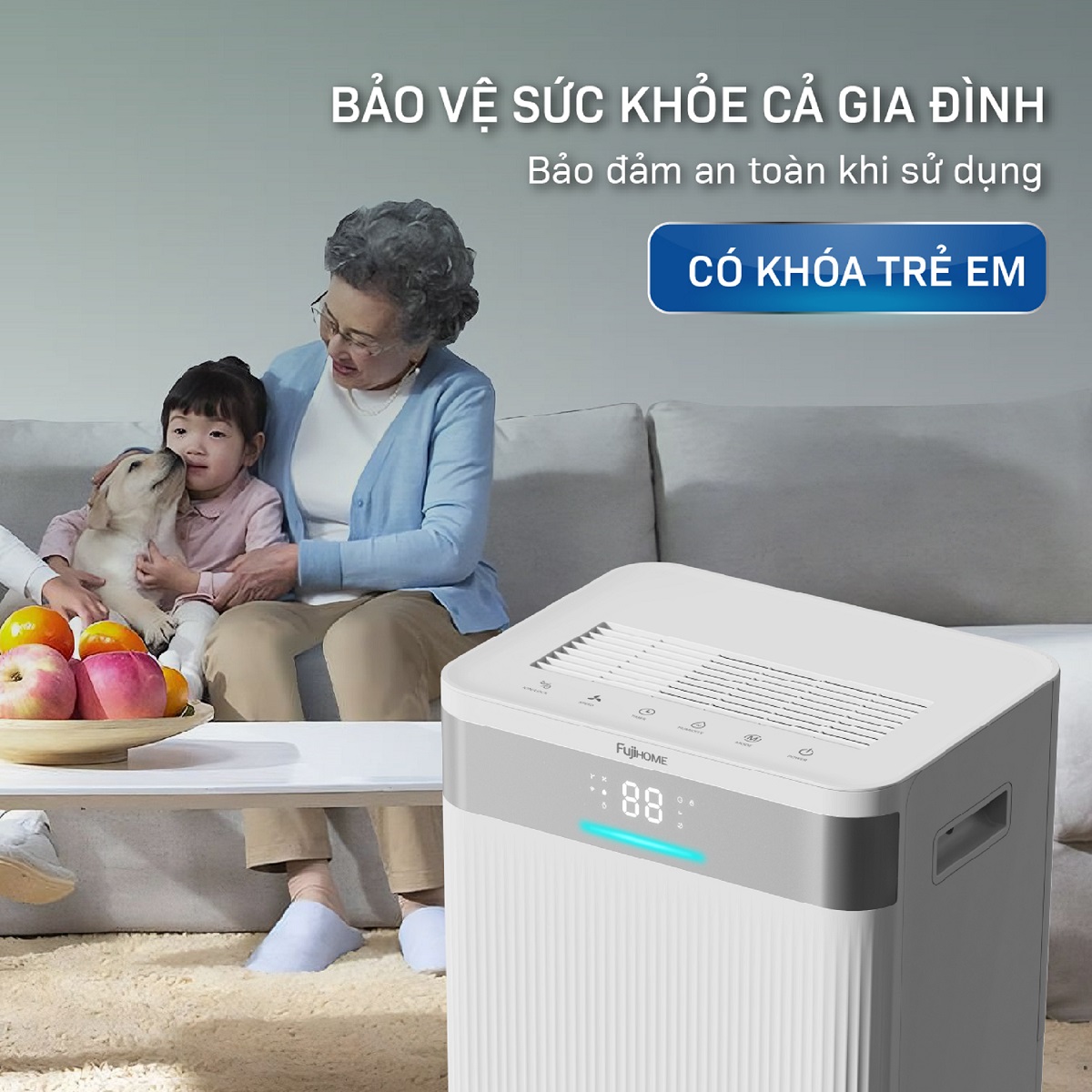 Máy hút ẩm dân dụng Fujihome DH16NW