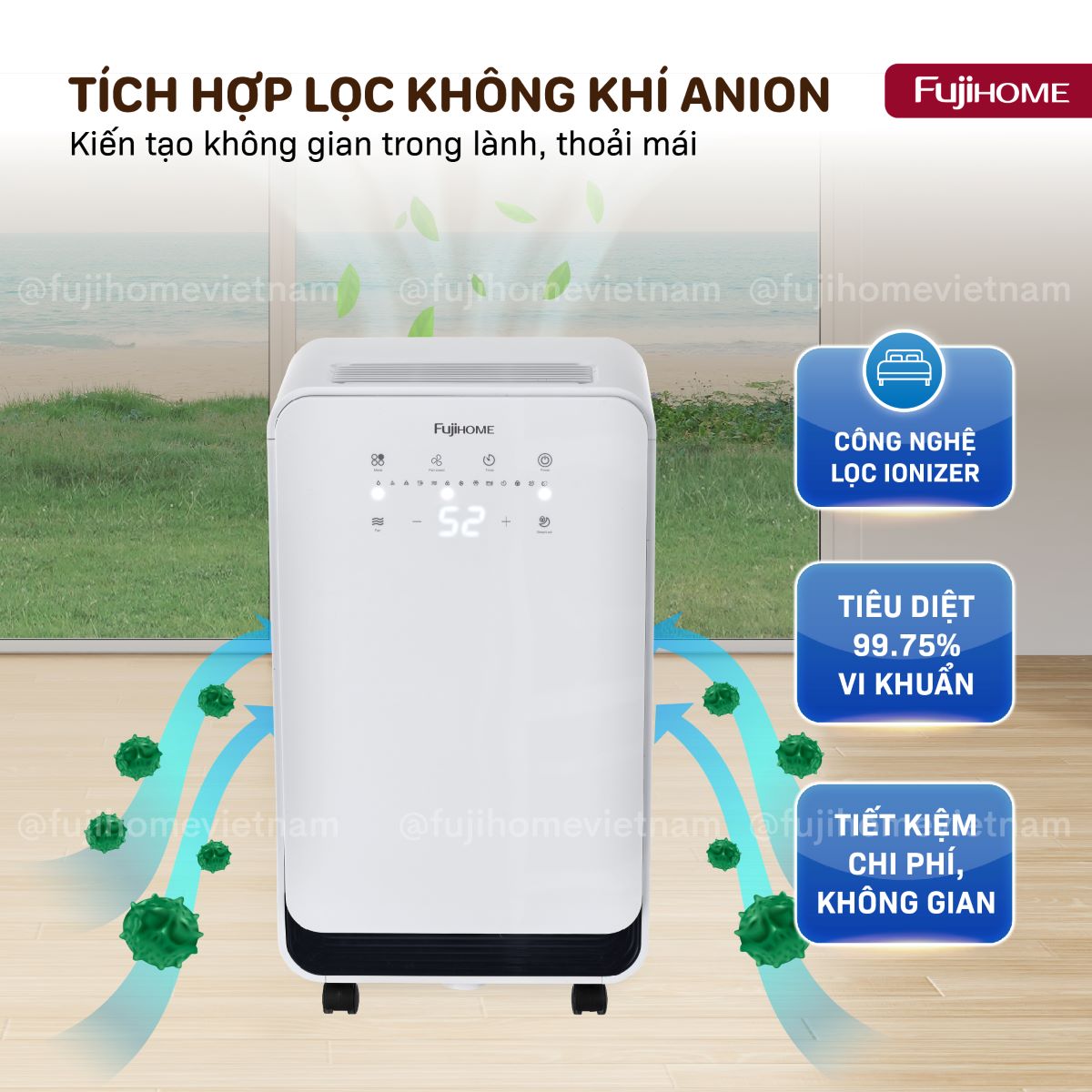 máy hút ẩm dân dạng Fujihome DH10