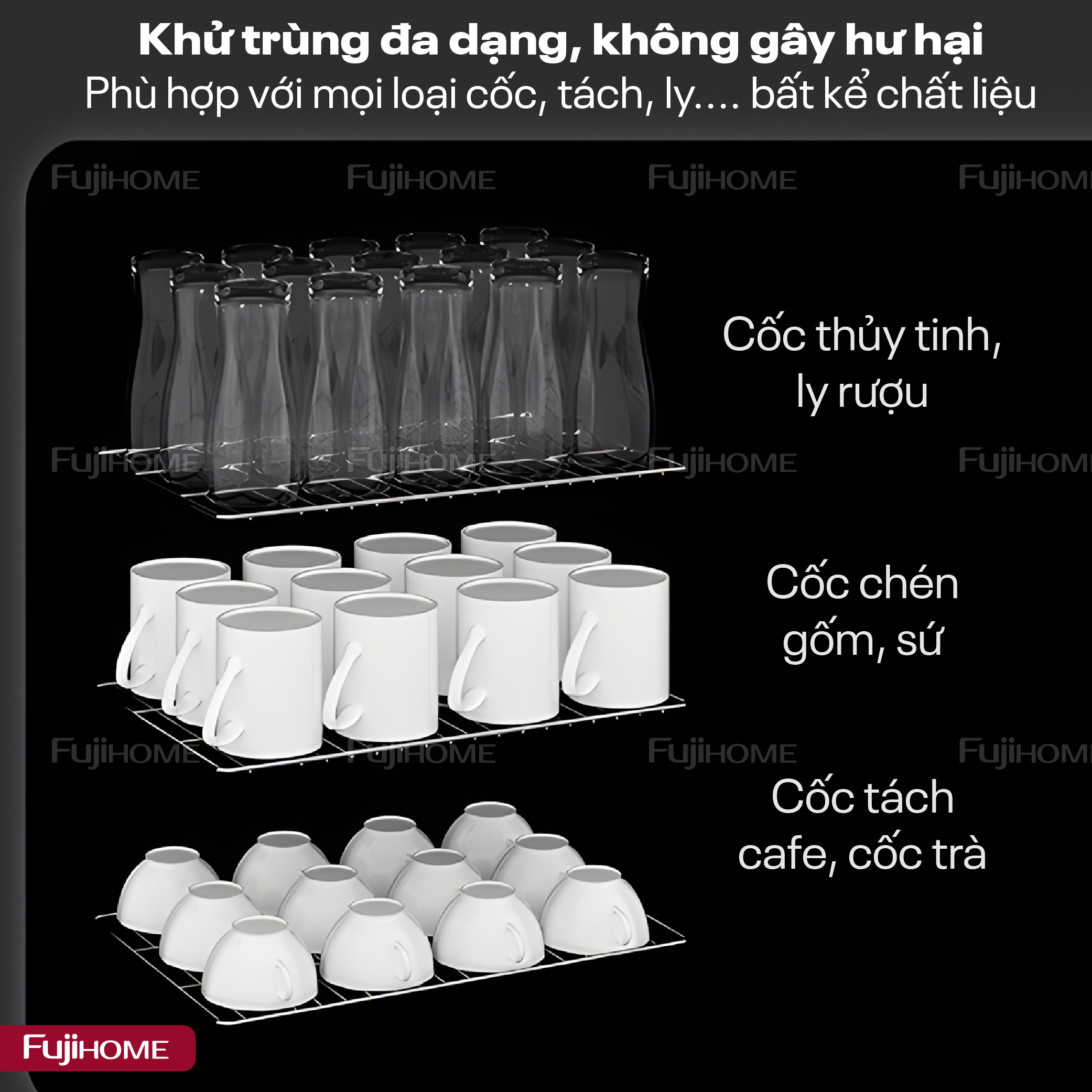 Tủ sấy khử khuẩn UV+Ozone fujihome DD180