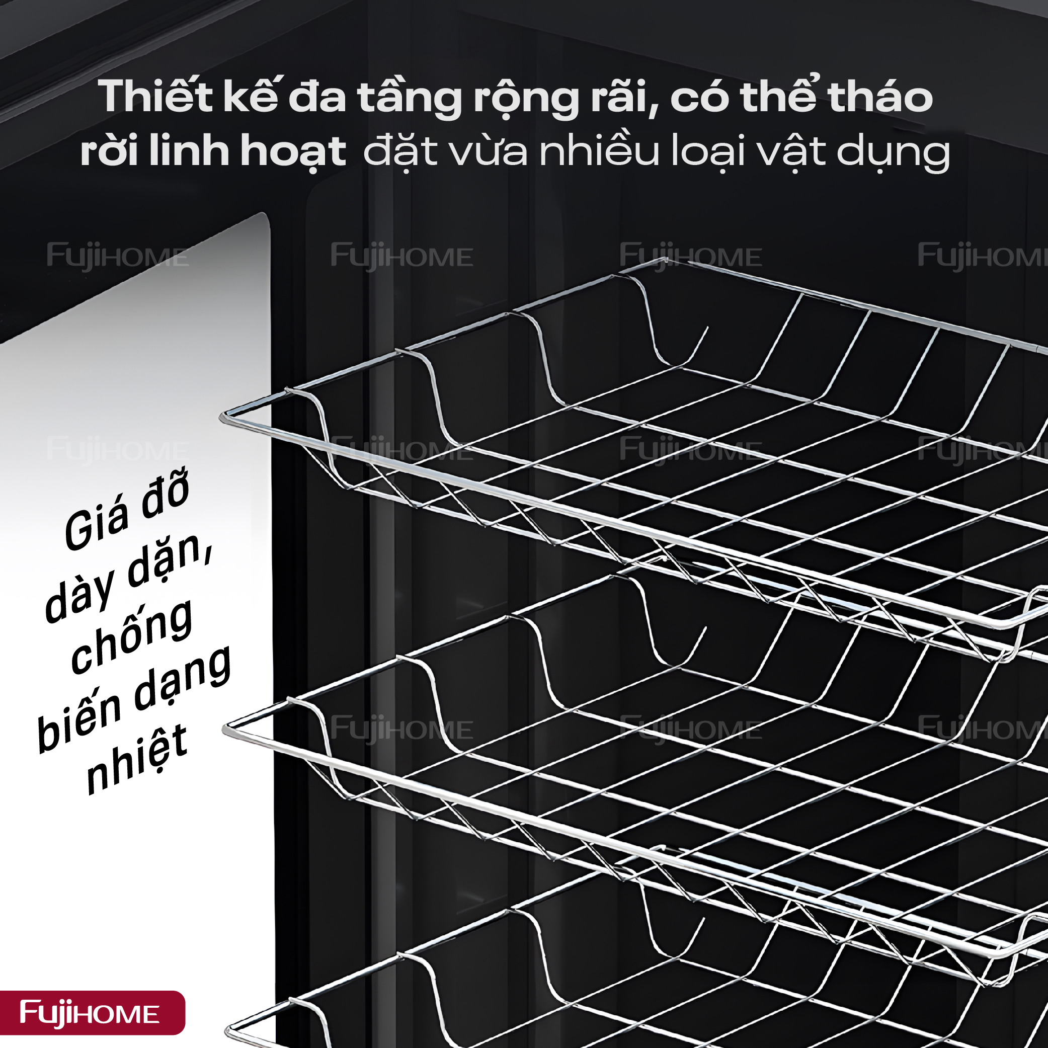 Tủ sấy khử khuẩn UV+Ozone fujihome DD180
