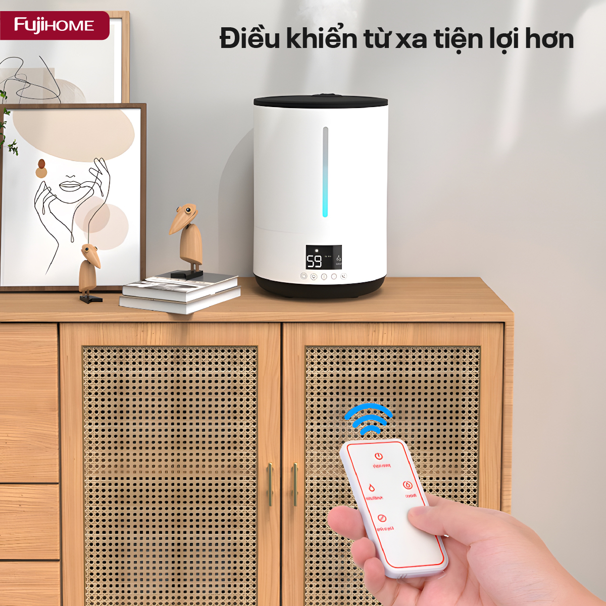 Máy Phun Sương Tạo Ẩm Xông Tinh Dầu Fujihome HM06E
