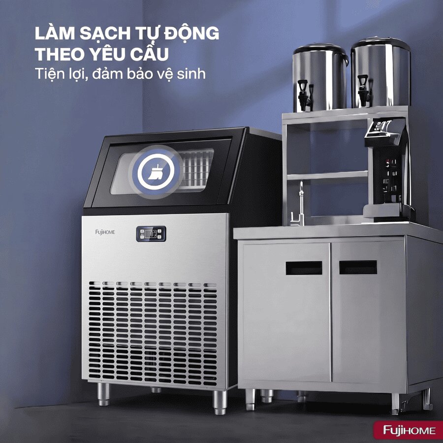 Máy làm đá thương mại tích hợp lọc nước UF Fujihome IM90