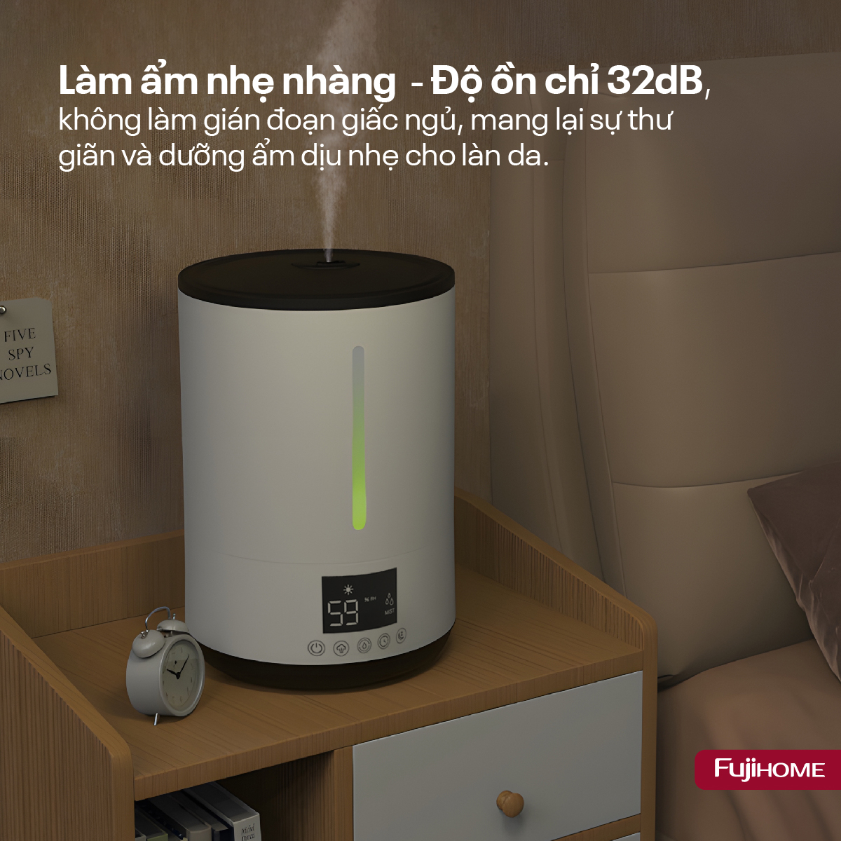 Máy Phun Sương Tạo Ẩm Xông Tinh Dầu Fujihome HM06E