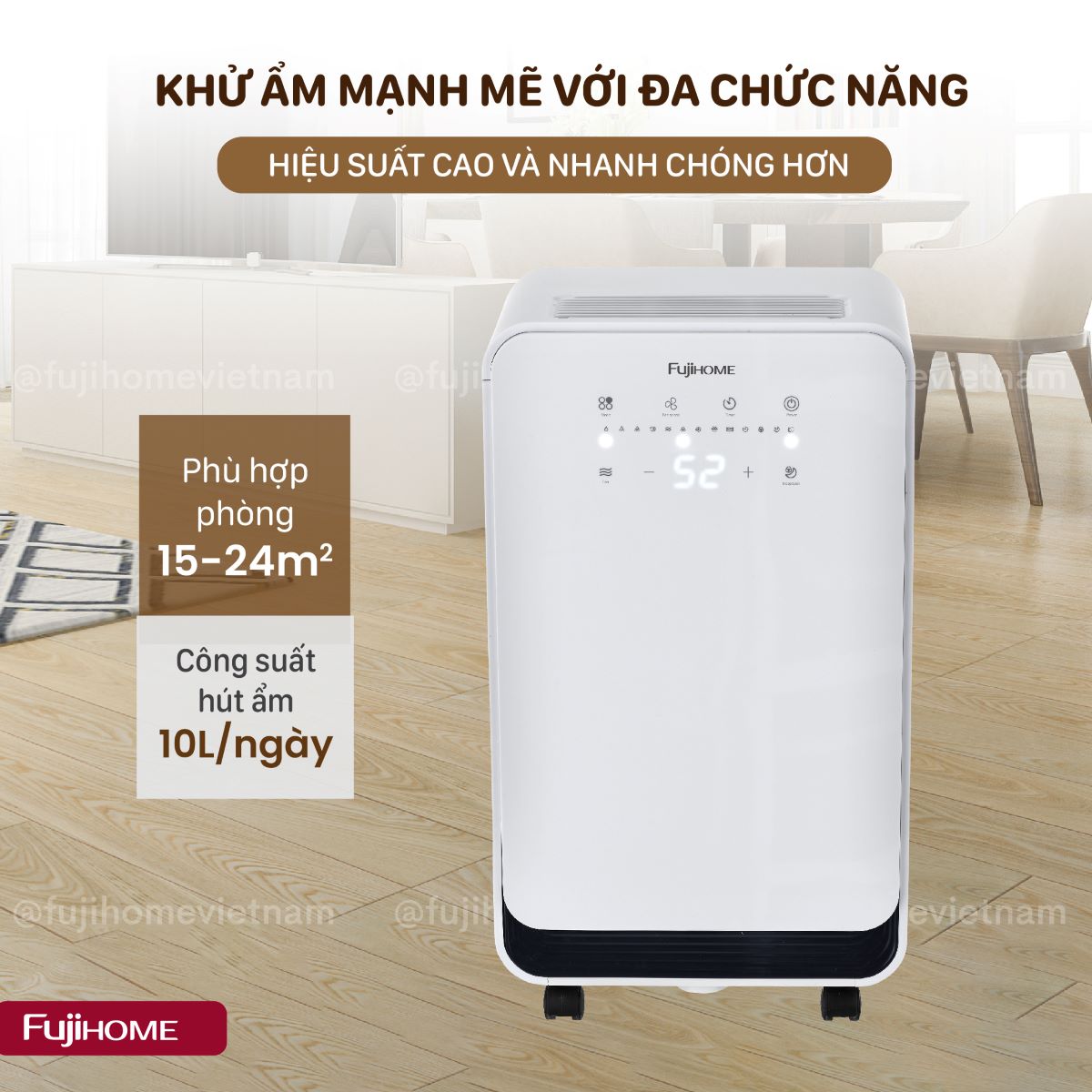 máy hút ẩm dân dạng Fujihome DH10