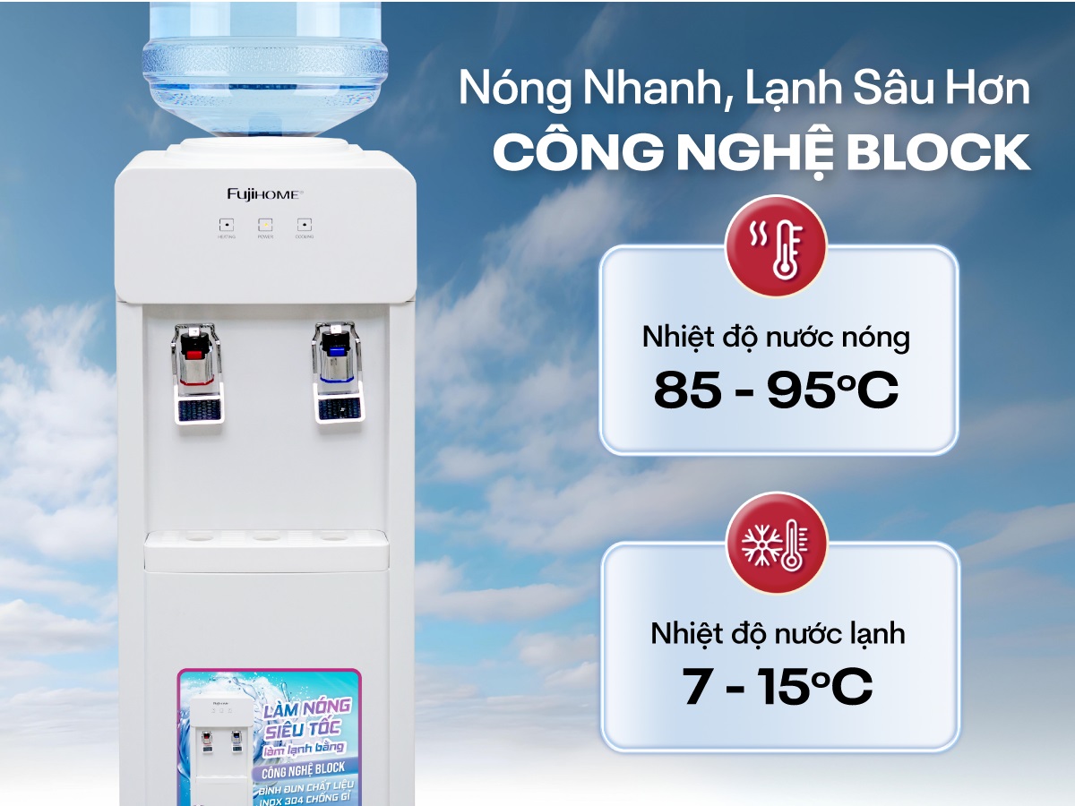 Cây nước nóng lạnh Fujihome WD676C