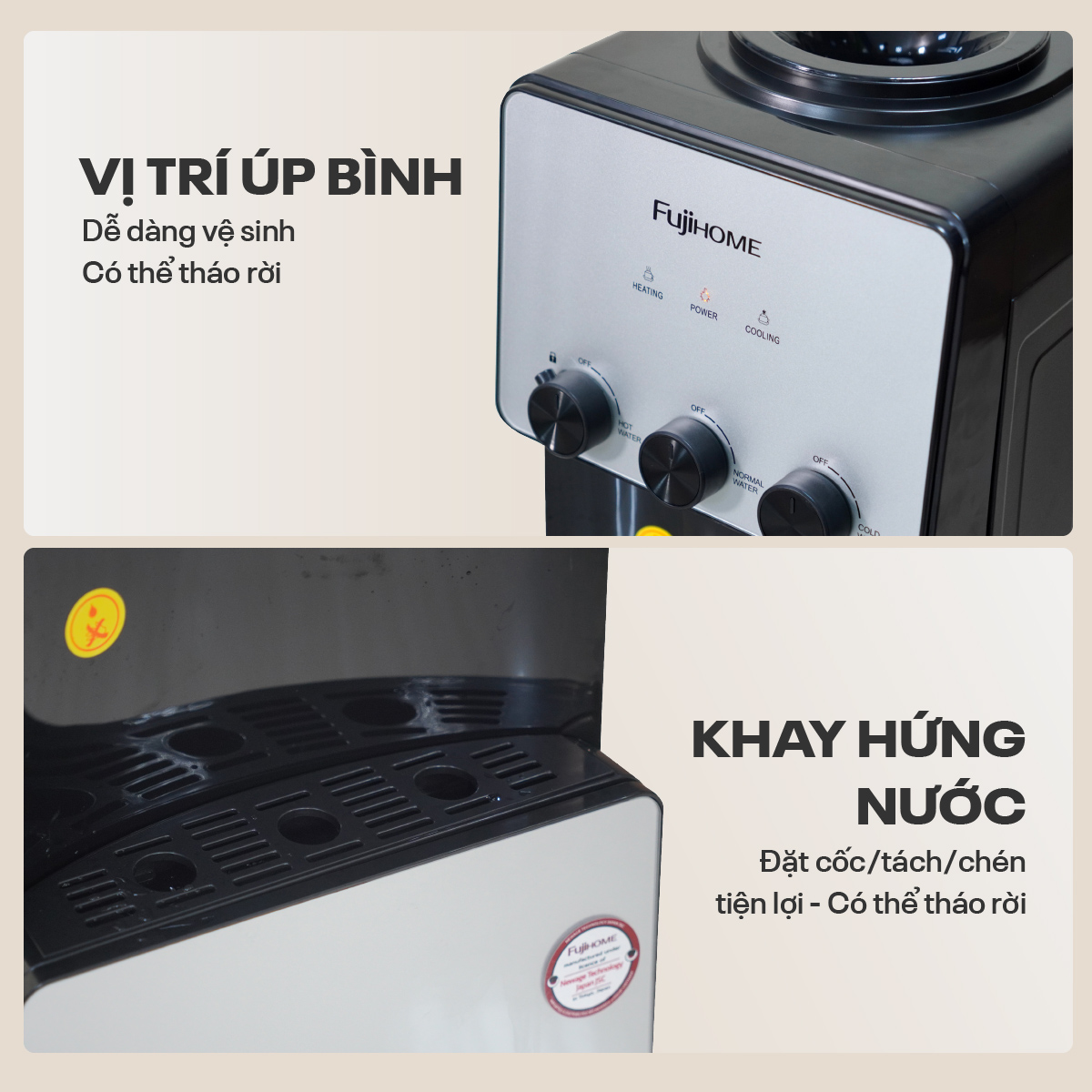 Cây nước nóng lạnh Fujihome WD677C