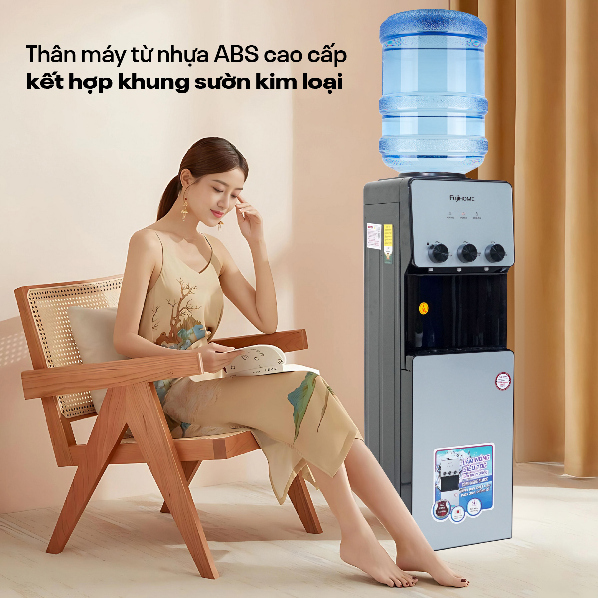 Cây nước nóng lạnh Fujihome WD677C