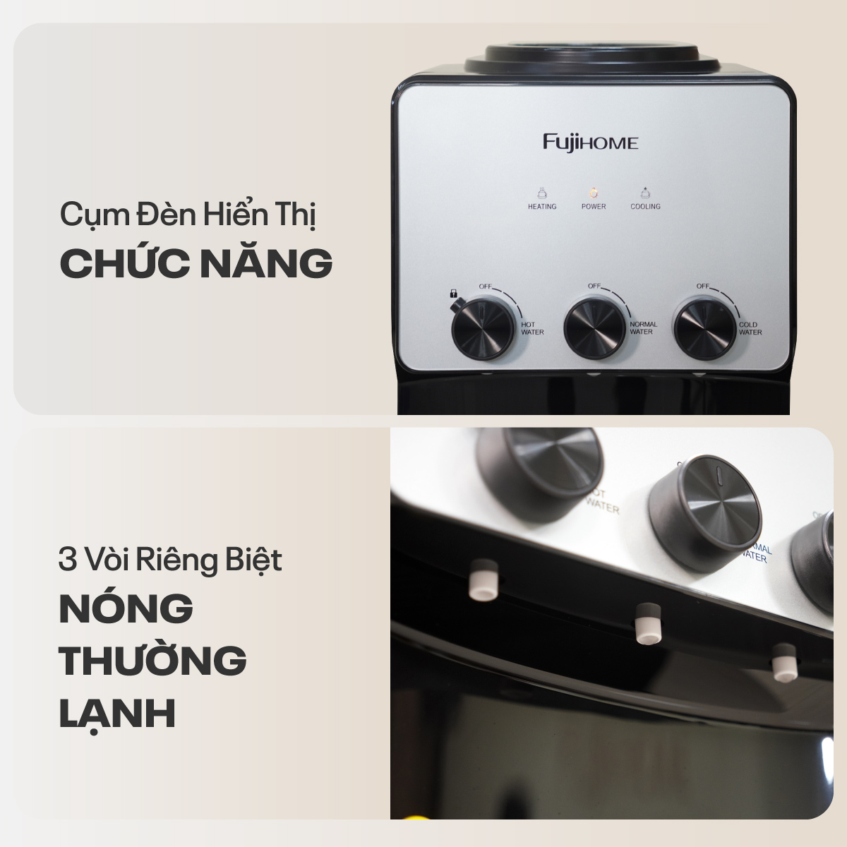 Cây nước nóng lạnh Fujihome WD677C
