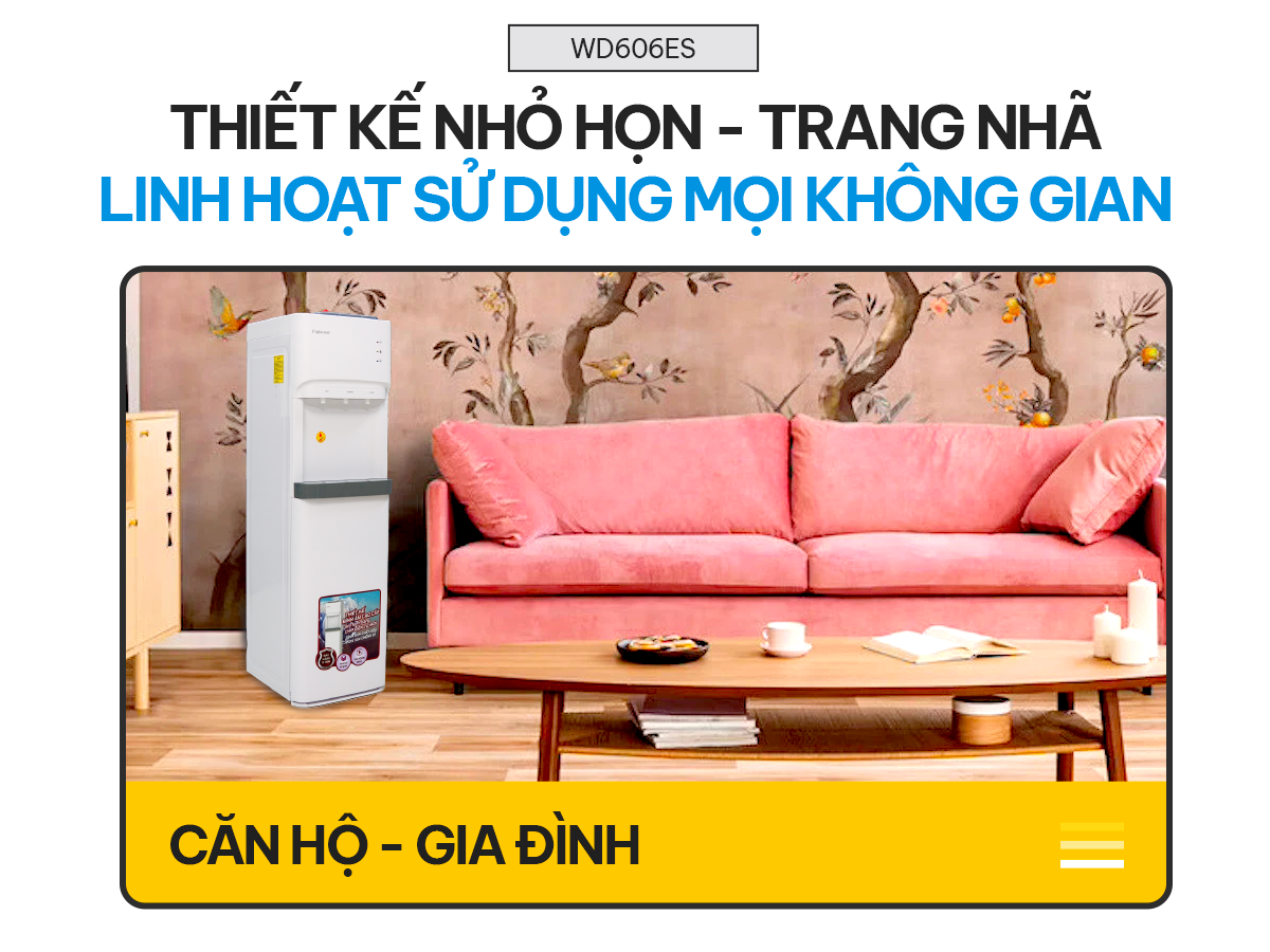 Cây nước nóng lạnh bình âm cao cấp Fujihome WD606ES