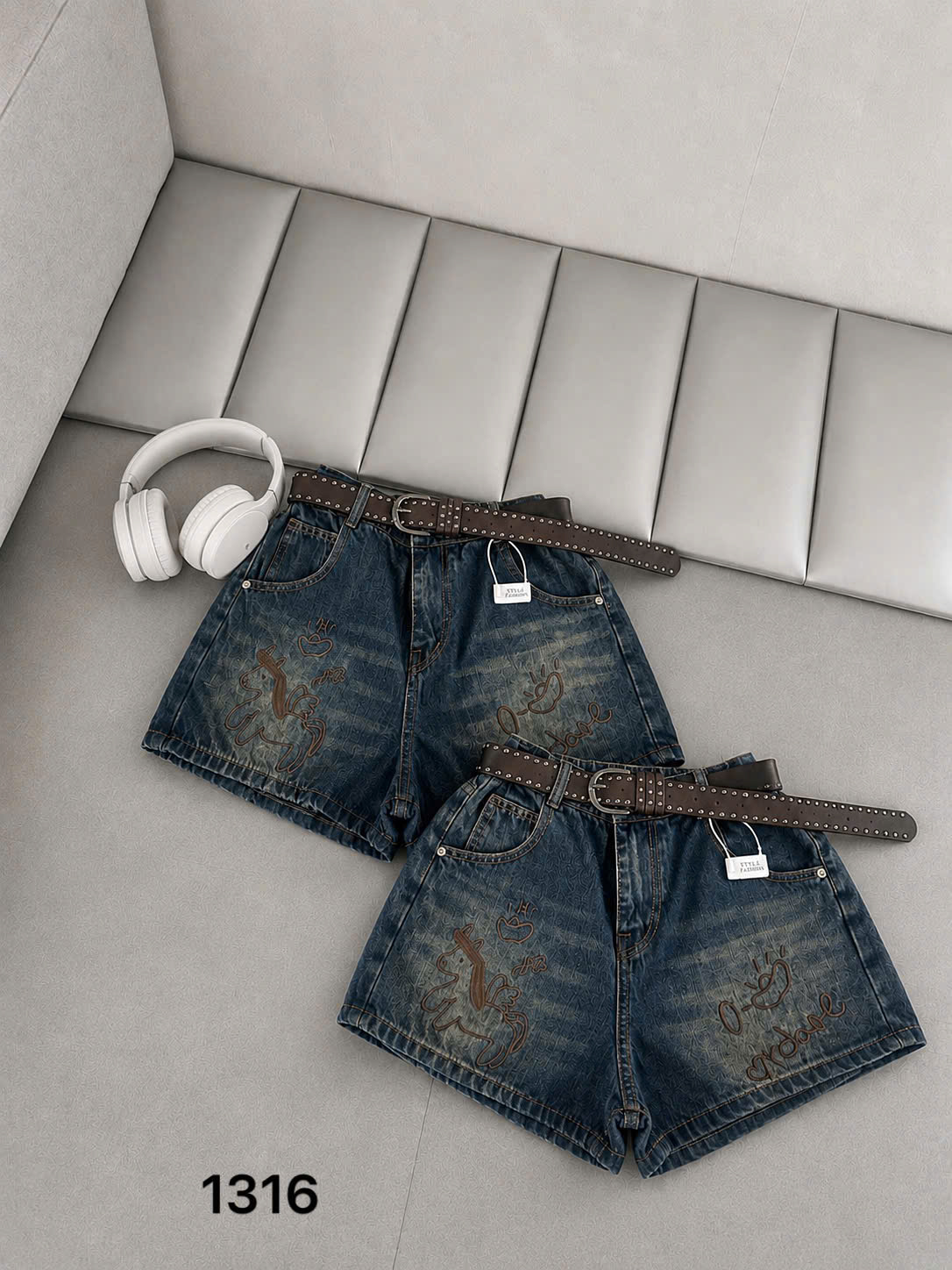 Quần short jean lưng thun thêu ngựa bigsize T-QSJ1316 ảnh kiểm tra form sản phẩm