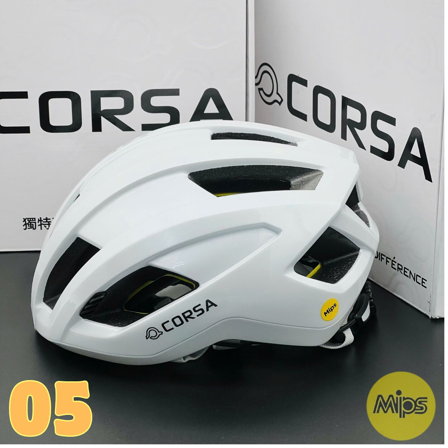 Nón bảo hiểm CORSA MIPS S-440 màu Trắng ngọc trai