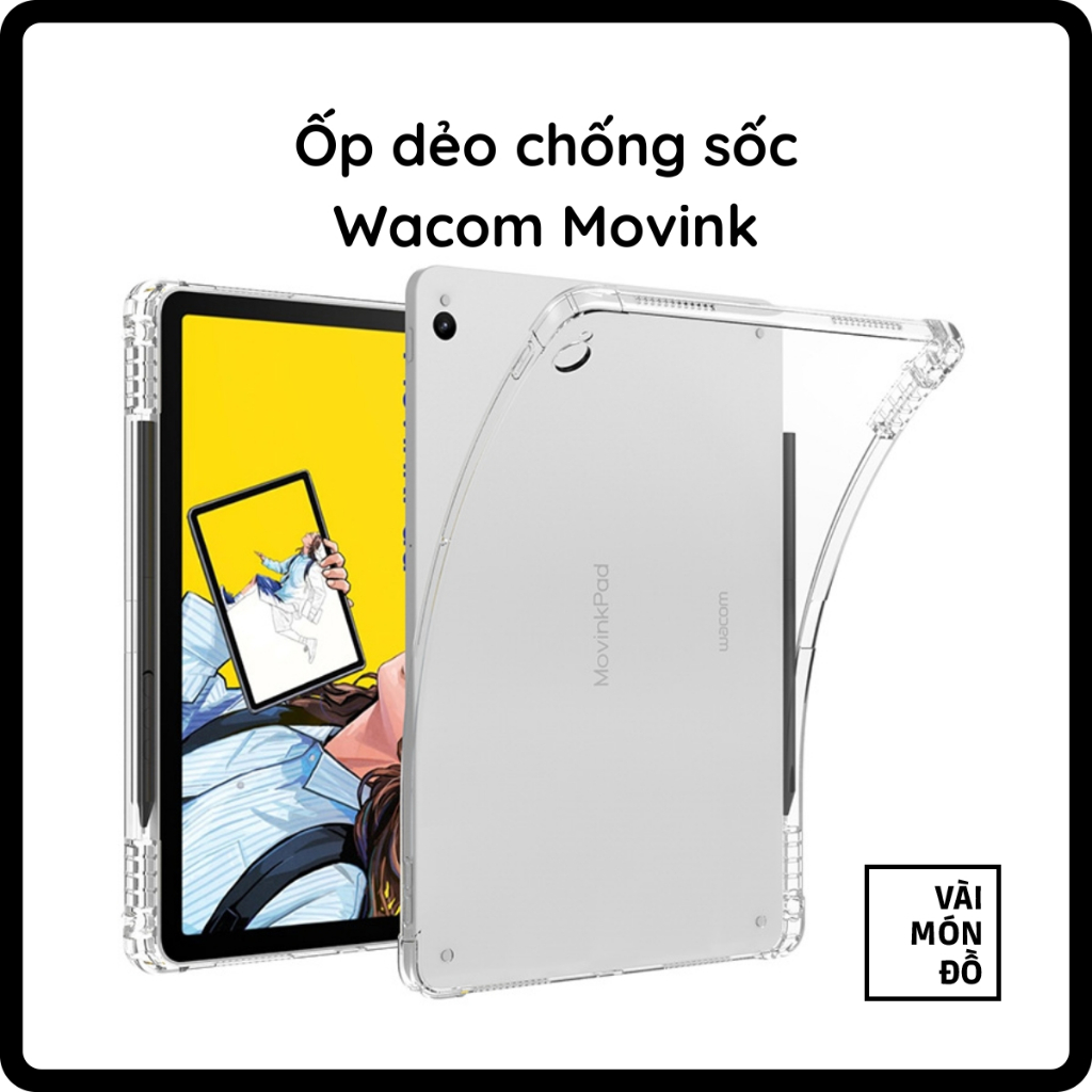Ốp Trong Suốt Wacom MovinkPad 11 Có Khe Giữ Bút Case Bảo Vệ Chống Trầy Chống Va Đập Movinkpad
