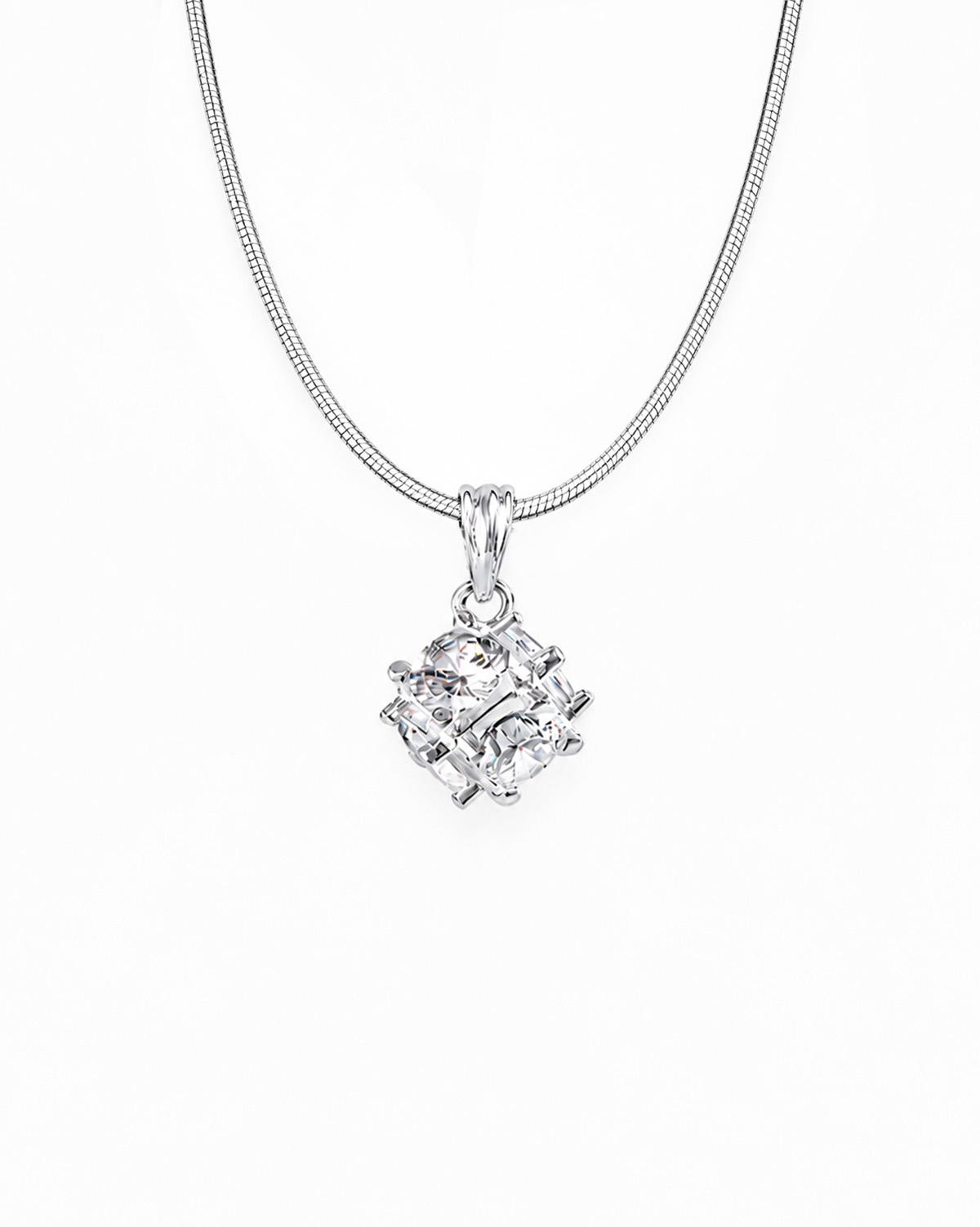 Dây/ Mặt Dây Chuyền Sincera Hexagon | Bạc s925