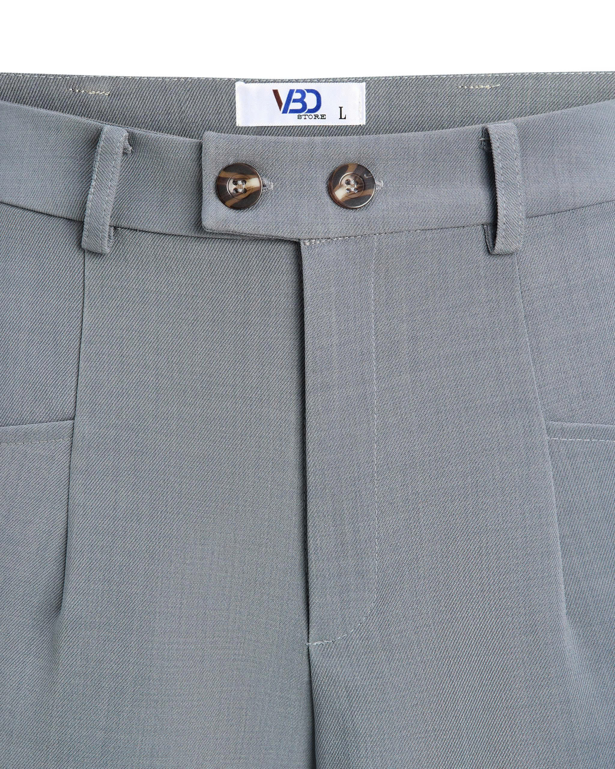 Cận cảnh lưng quần 2 nút quần short bigsize V-QS014