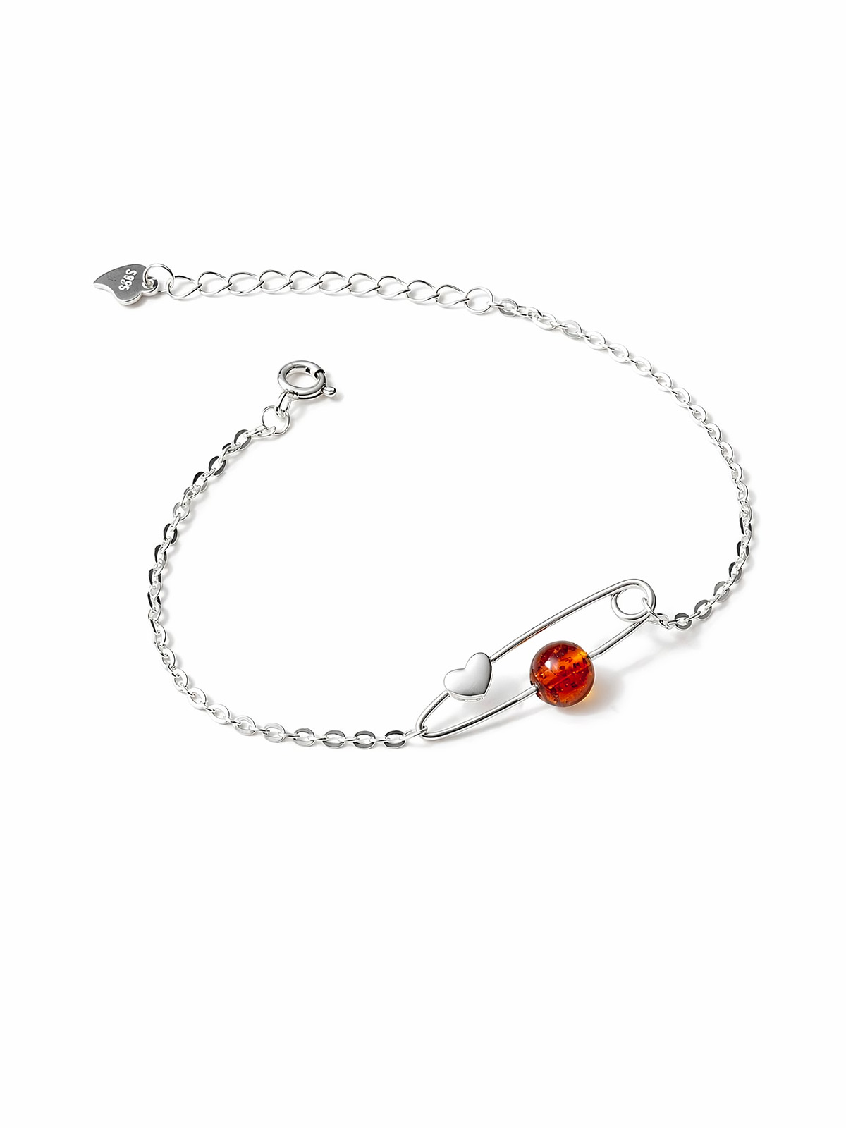 Vòng Tay SINCERA Safety Pin | Bạc s925 Mix Đá