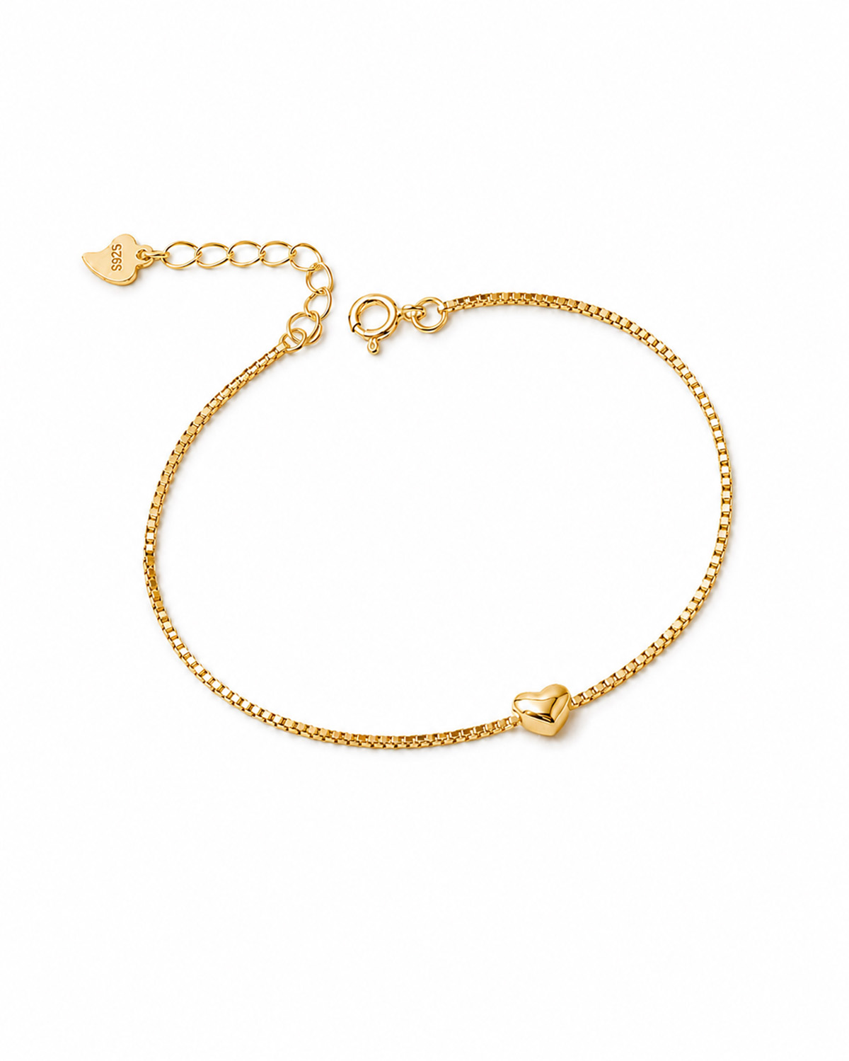Vòng Tay Sincera VTHEARTYG01 | Bạc s925 Xi Vàng 18K