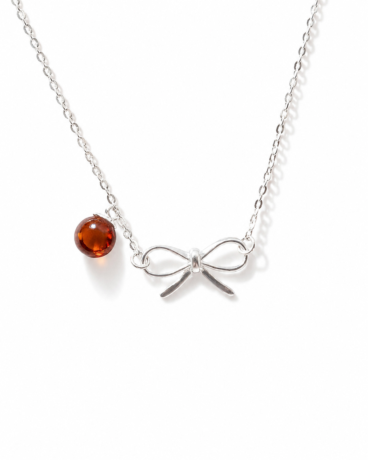 Dây Chuyền Sincera Bowtie Birthstone | Bạc s925 x Đá Tự Nhiên