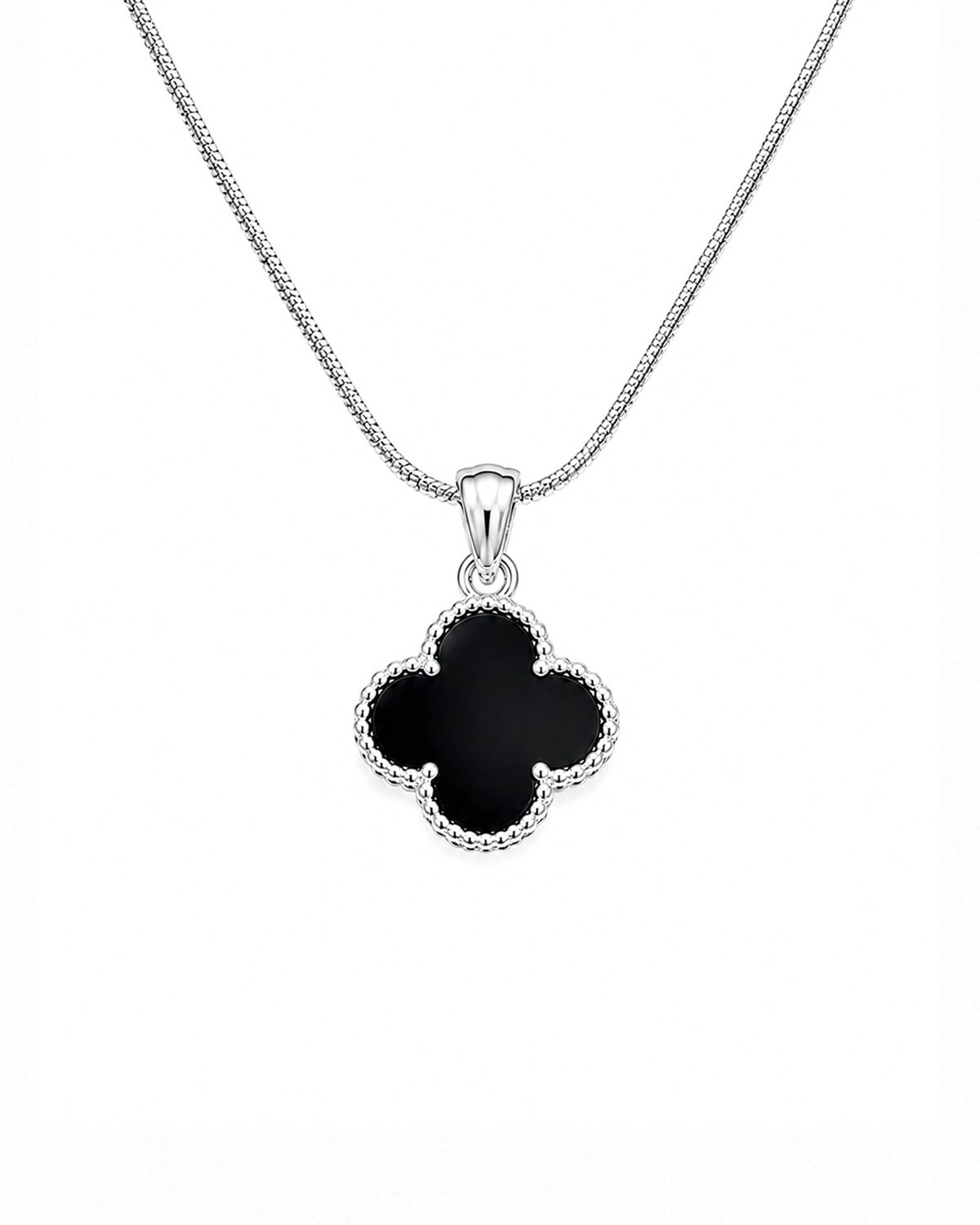 Dây Chuyền Sincera DCCLOVERBLK | Bạc s925