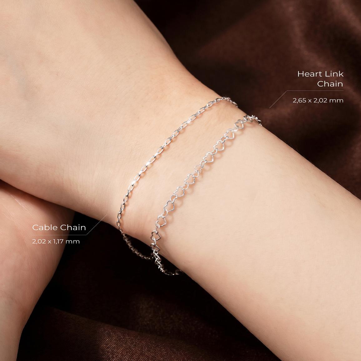Vòng Tay Sincera Basic Cable Chain - Bạc s925