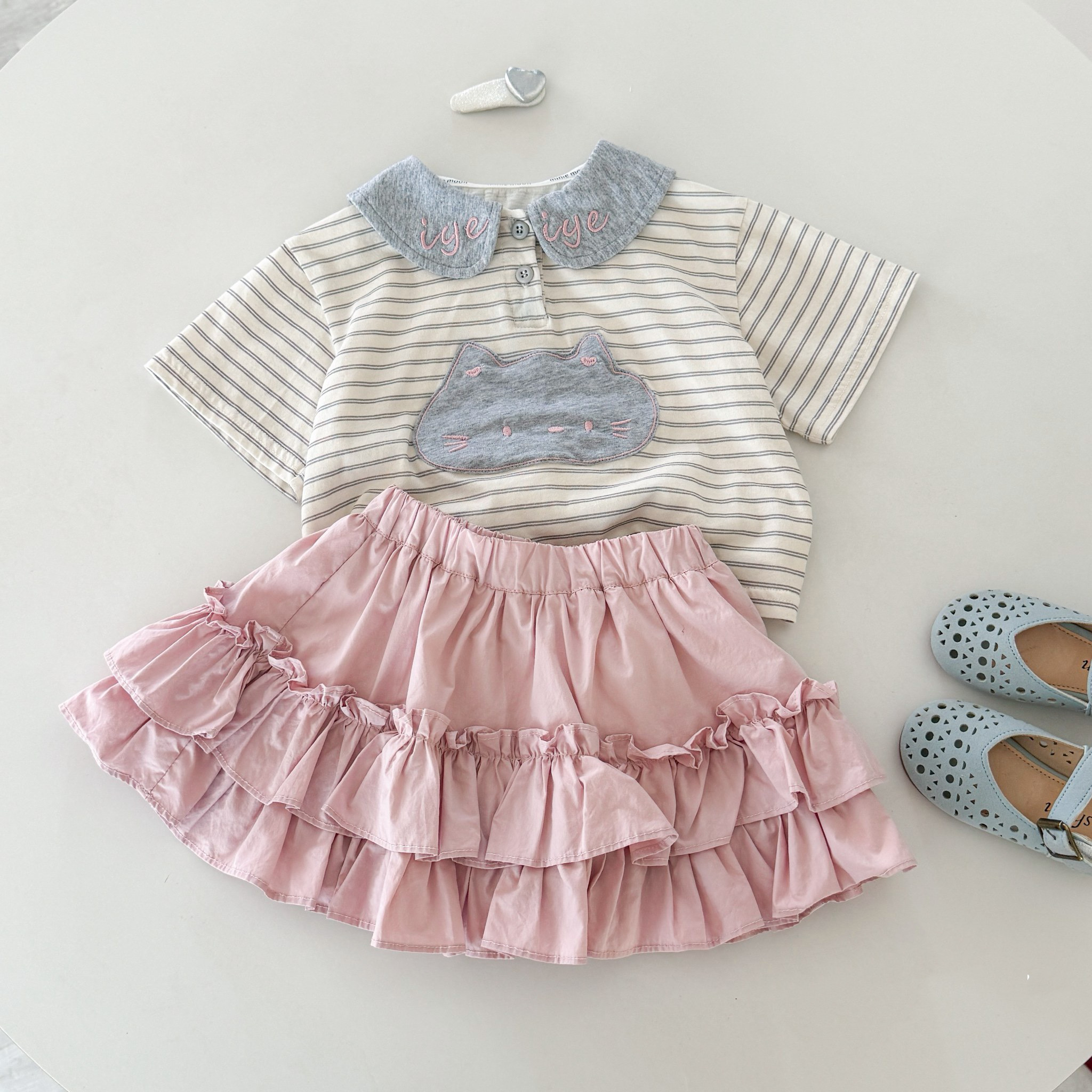 áo cộc cổ polo kẻ iye