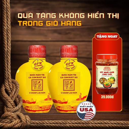 Product image - Combo 2 Bình Gốm Nước Mắm Tĩn Cá Cơm Ruột Đỏ 60N/500ml
