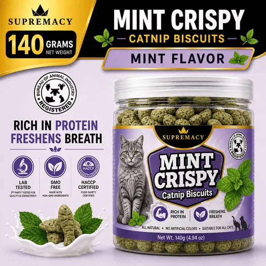 Product image - Crispy Catnip Biscuits for Cats - Mint Flavor