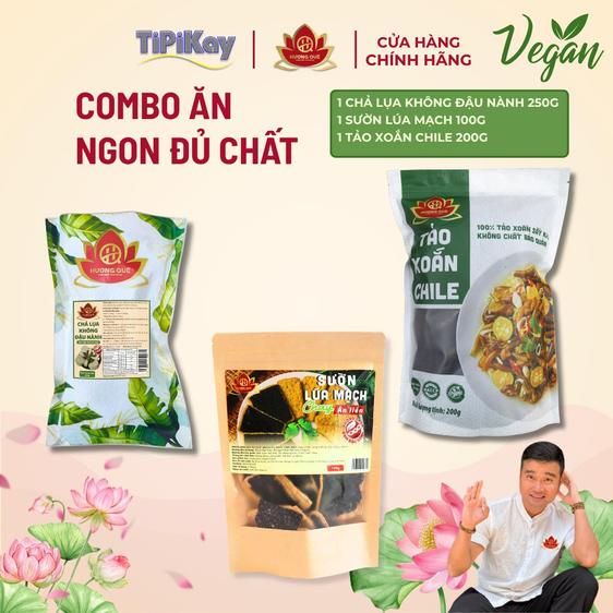 Product image - [Combo 3 Món] 1 Tảo Xoắn Chile 200g + 1 Chả Không Đậu Nành 250g + 1 Sườn Lúa Mạch Chay 100g