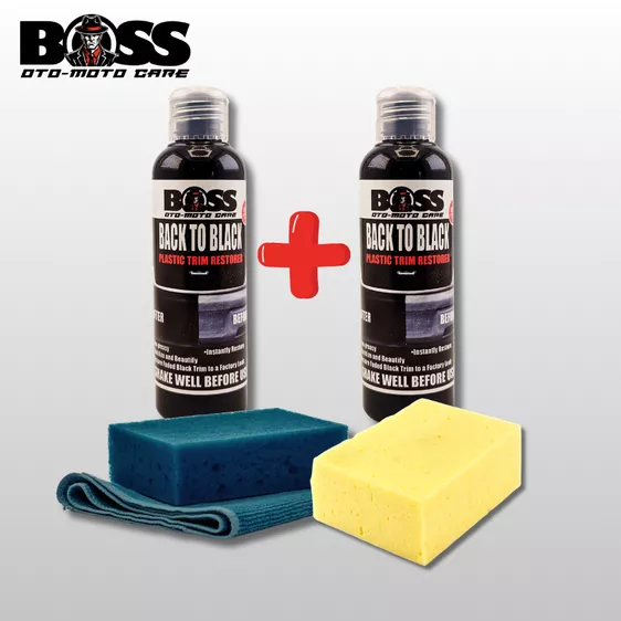 Product image - 2PCS BOSS BACK TO BLACK PLASTIC TRIM RESTORER