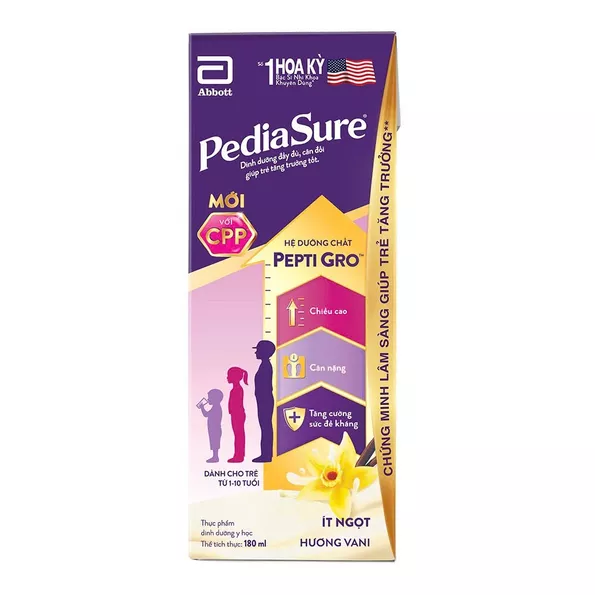 Product image - Thùng 48 hộp Abbott Pediasure pha sẵn hương vani 180ml