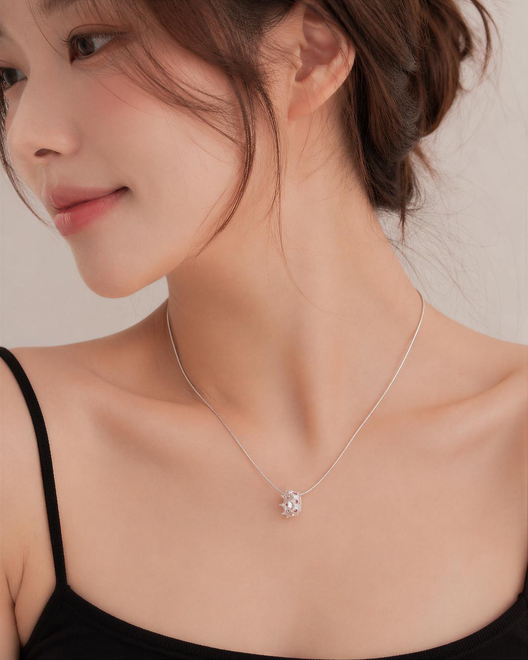 Dây Chuyền + Mặt Sincera Crown Khảm Đá CZ | Bạc s925