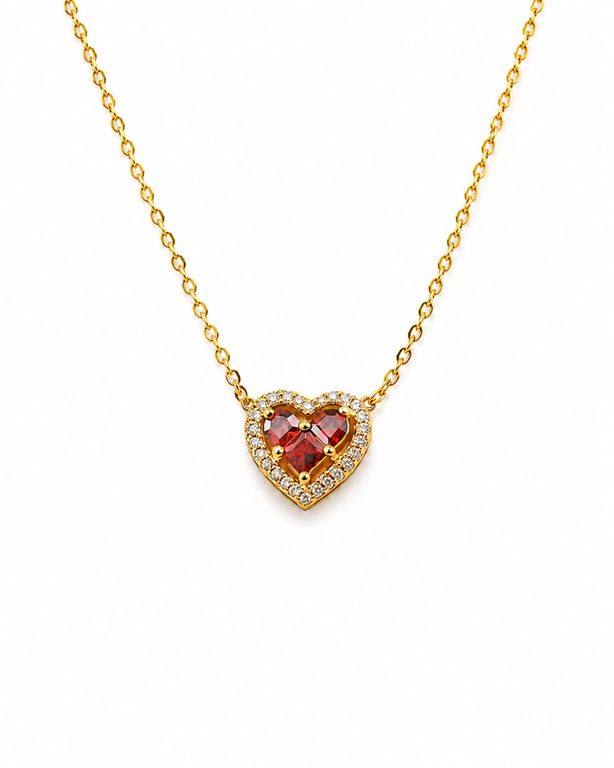 Dây Chuyền Sincera HEARTYG02 | Xi Vàng 18K