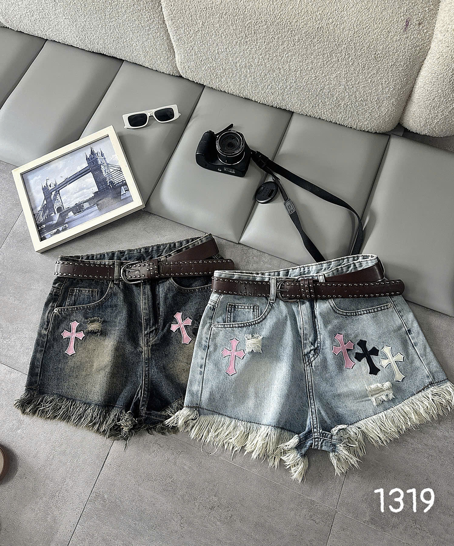 Ảnh chi tiết chất jean quần short bigsize T-QSJ1319