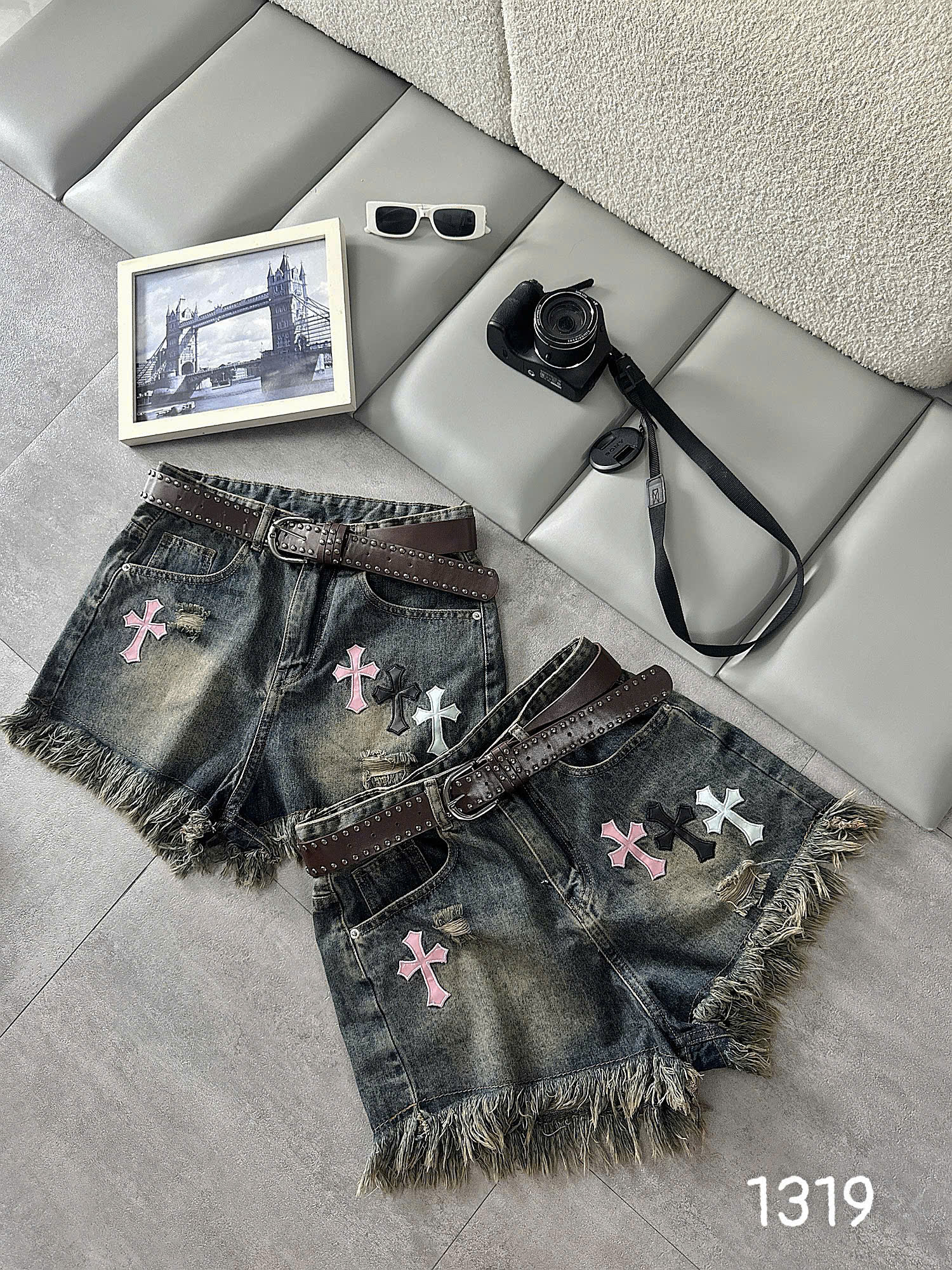 Ảnh kiểm tra form quần short jean bigsize T-QSJ1319 khi mặc