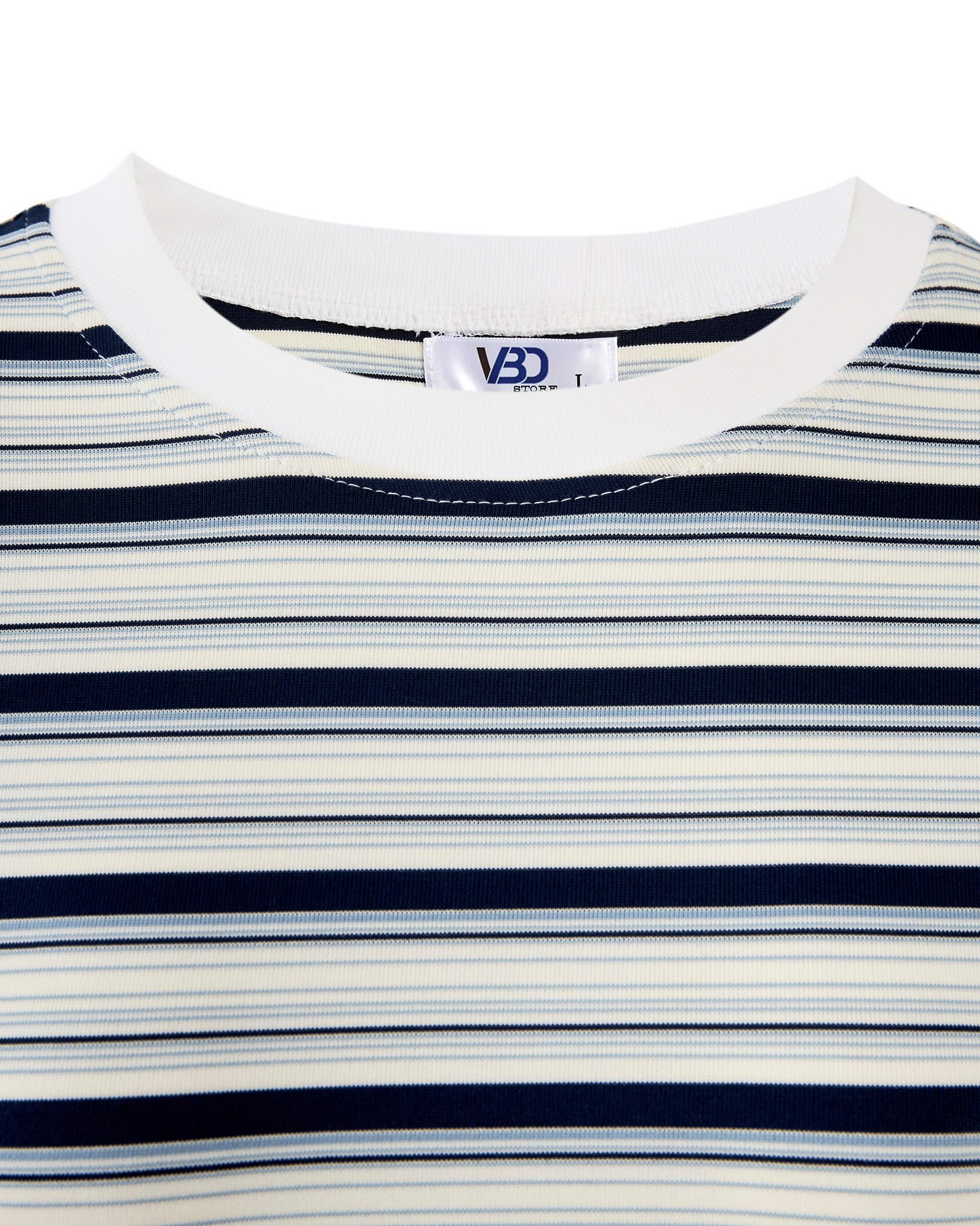 Cận cổ tròn và chất thun sọc áo thun bigsize V-AK123