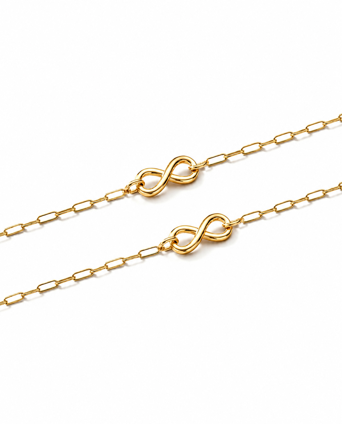 Vòng Tay Sincera Infinity Paper Clip | Bạc s925 Xi Vàng 18K