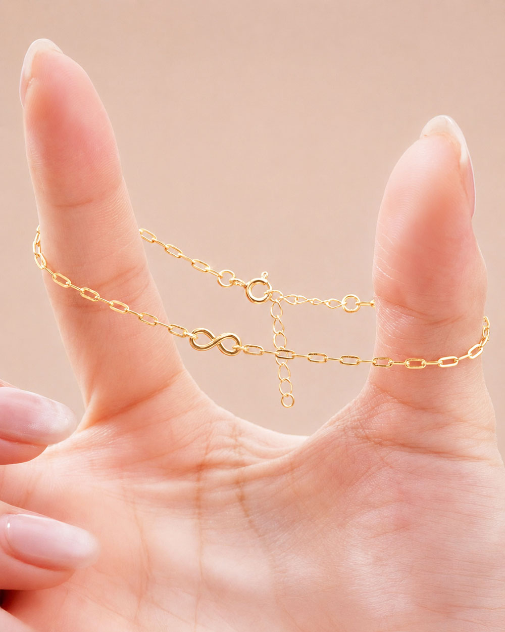 Vòng Tay Sincera Infinity Paper Clip | Bạc s925 Xi Vàng 18K 3