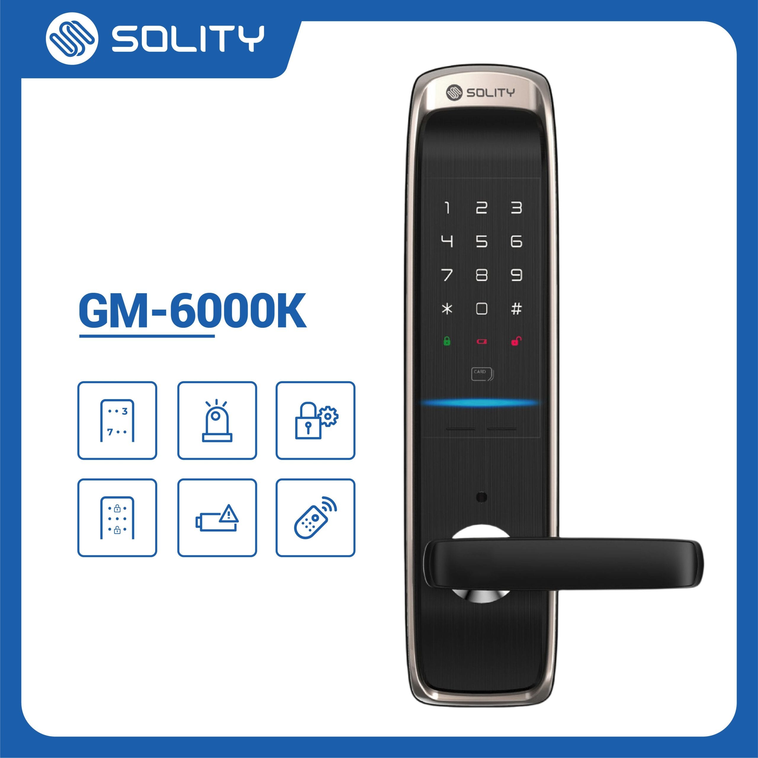 Khóa Cửa Vân Tay Solity GM-6000BK