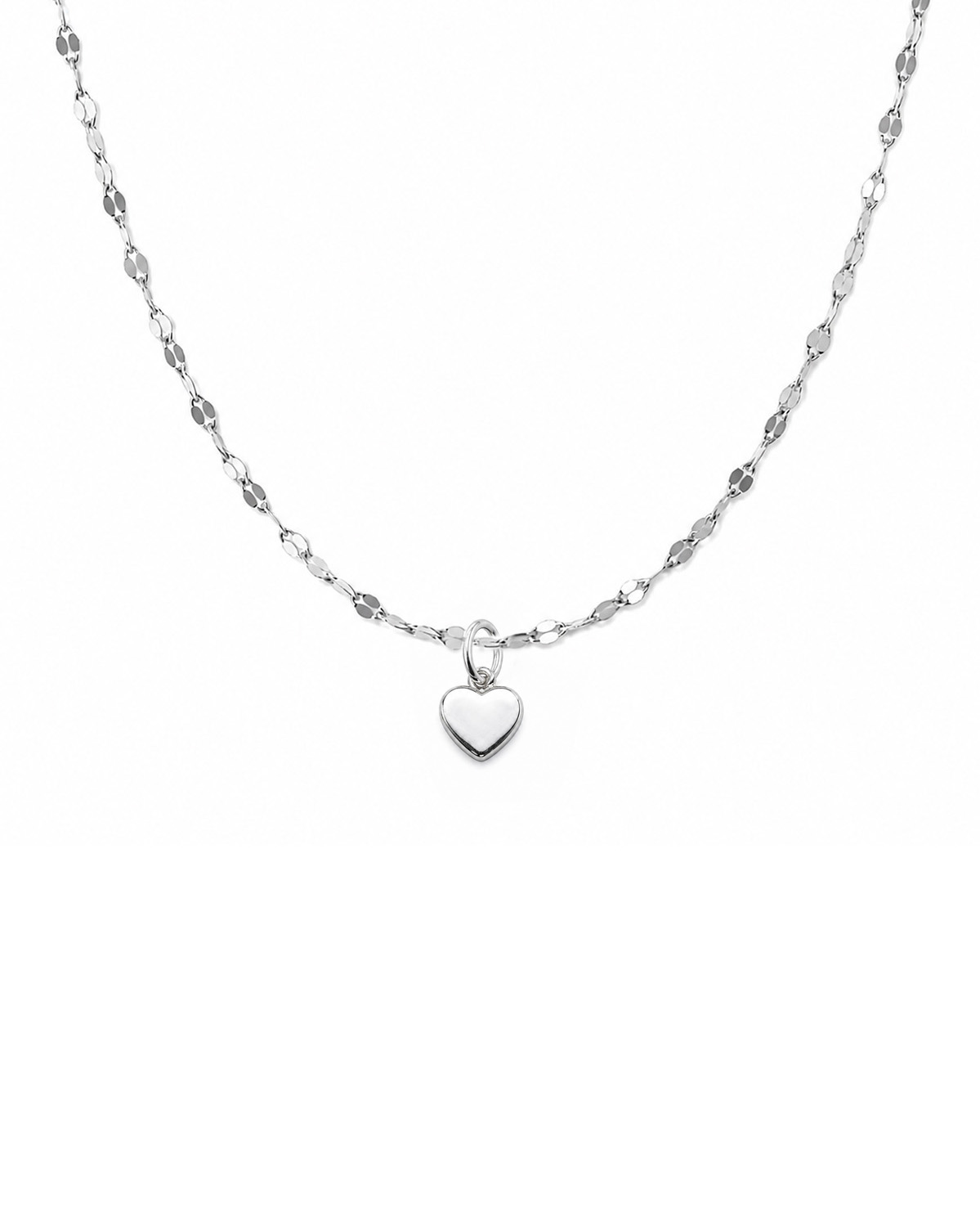 Dây/ Mặt Dây Chuyền Sincera Sequin Heart | Bạc s925