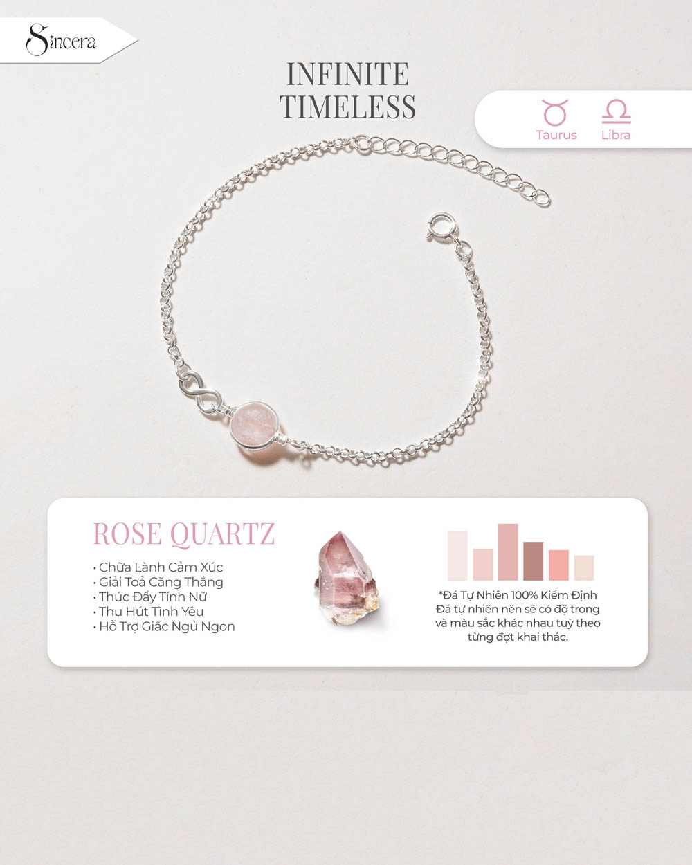 Vòng Tay Sincera Infinite Timeless | Bạc s925 Mix Đá 4