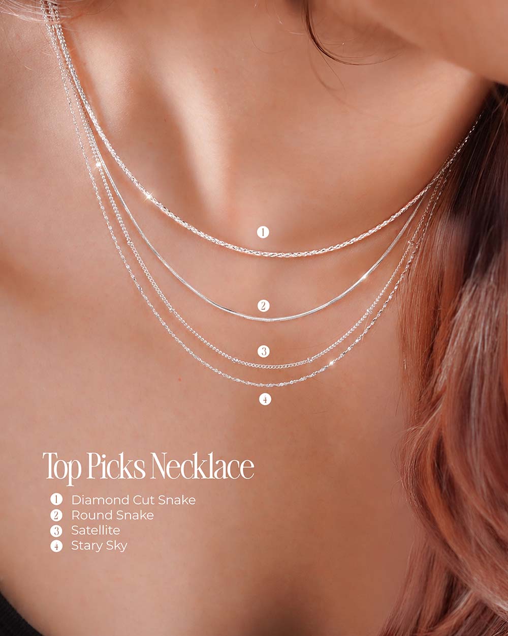 Dây Chuyền Trơn Kèm Mặt Tùy Chọn Sincera | Bạc s925