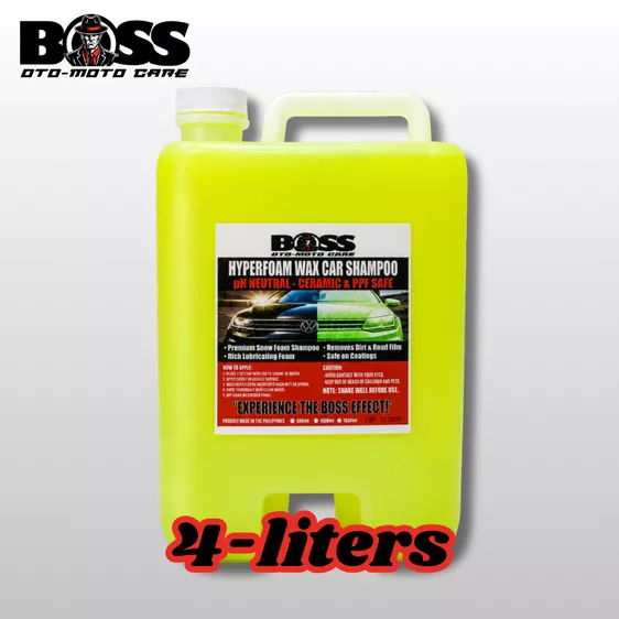 Product image - 4 LITERS BOSS HYPERFOAM CAR SHAMPOO PH NEUTRAL SAFE FOR CERAMIC AND PPF