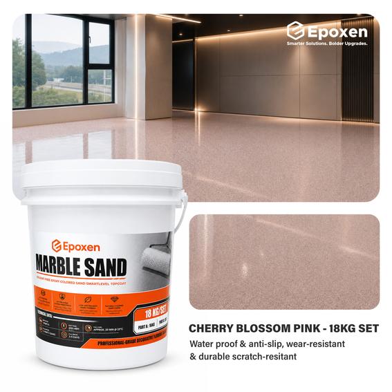 Product image - 18KG Epoxen Marble Cherry Blossom Pink Paint | SmartLevel Formula | High Gloss