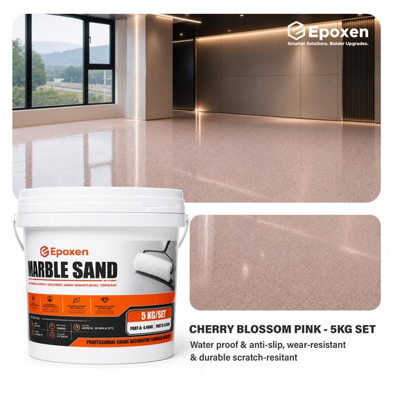 Product image - 5KG Epoxen Marble Sakura Pink Paint | SmartLevel Formula | High Gloss
