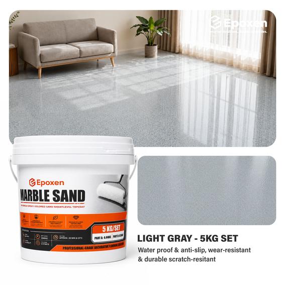Product image - 5KG Epoxen Marble Gray Paint | SmartLevel Formula | High Gloss