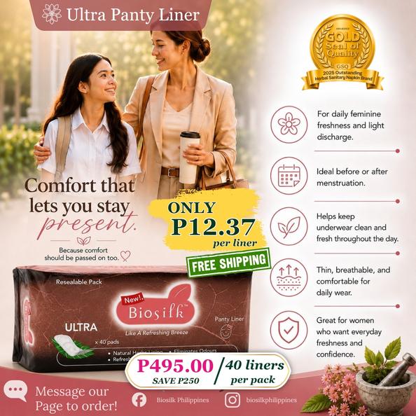Product image - Biosilk Ultra Panty Liner