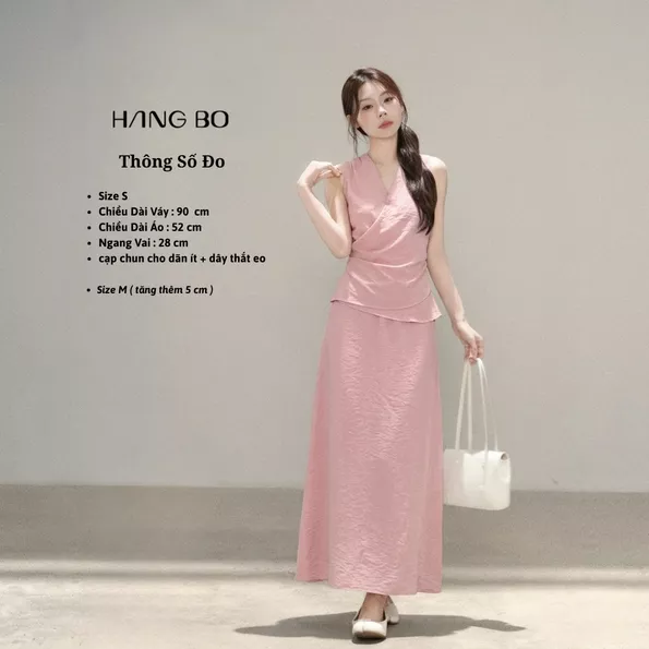Product image - Đầm Maxi Cổ V Xếp Chéo