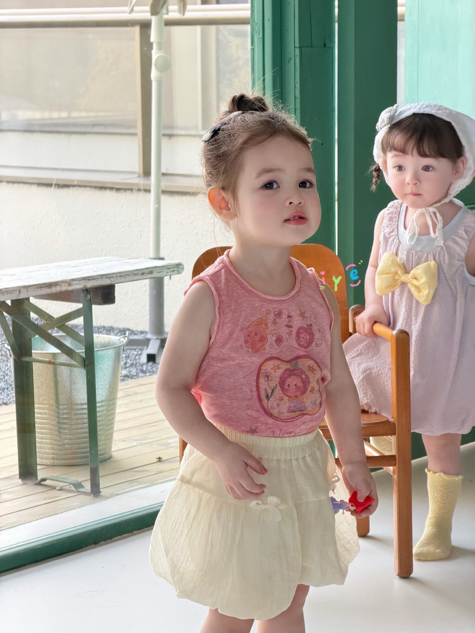 áo ba lỗ cute hồng cam iye