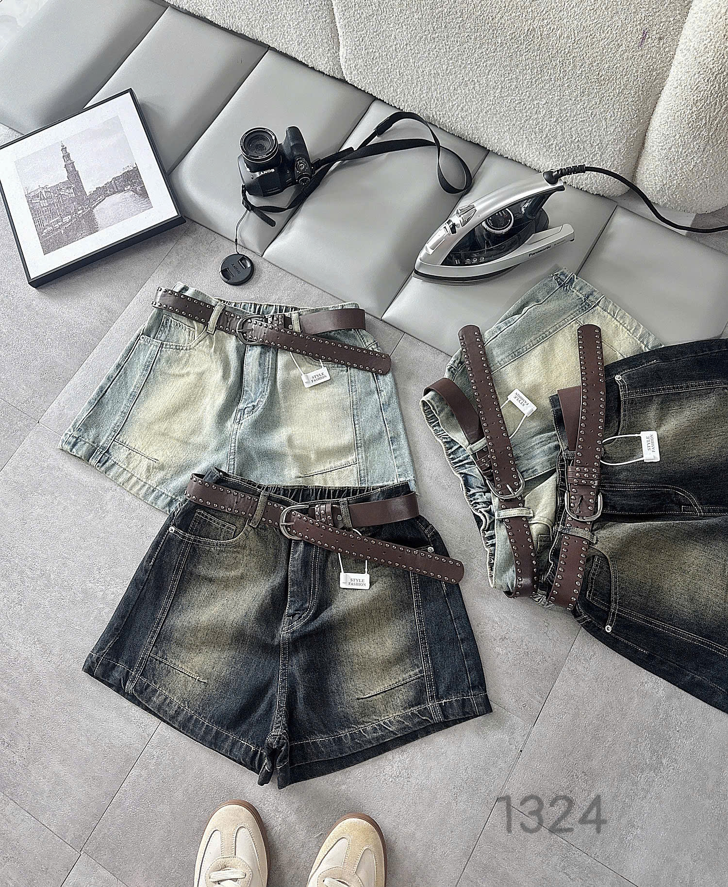 Quần short jean bigsize T-QSJ1324 nhiều màu có đường may và lai short rõ