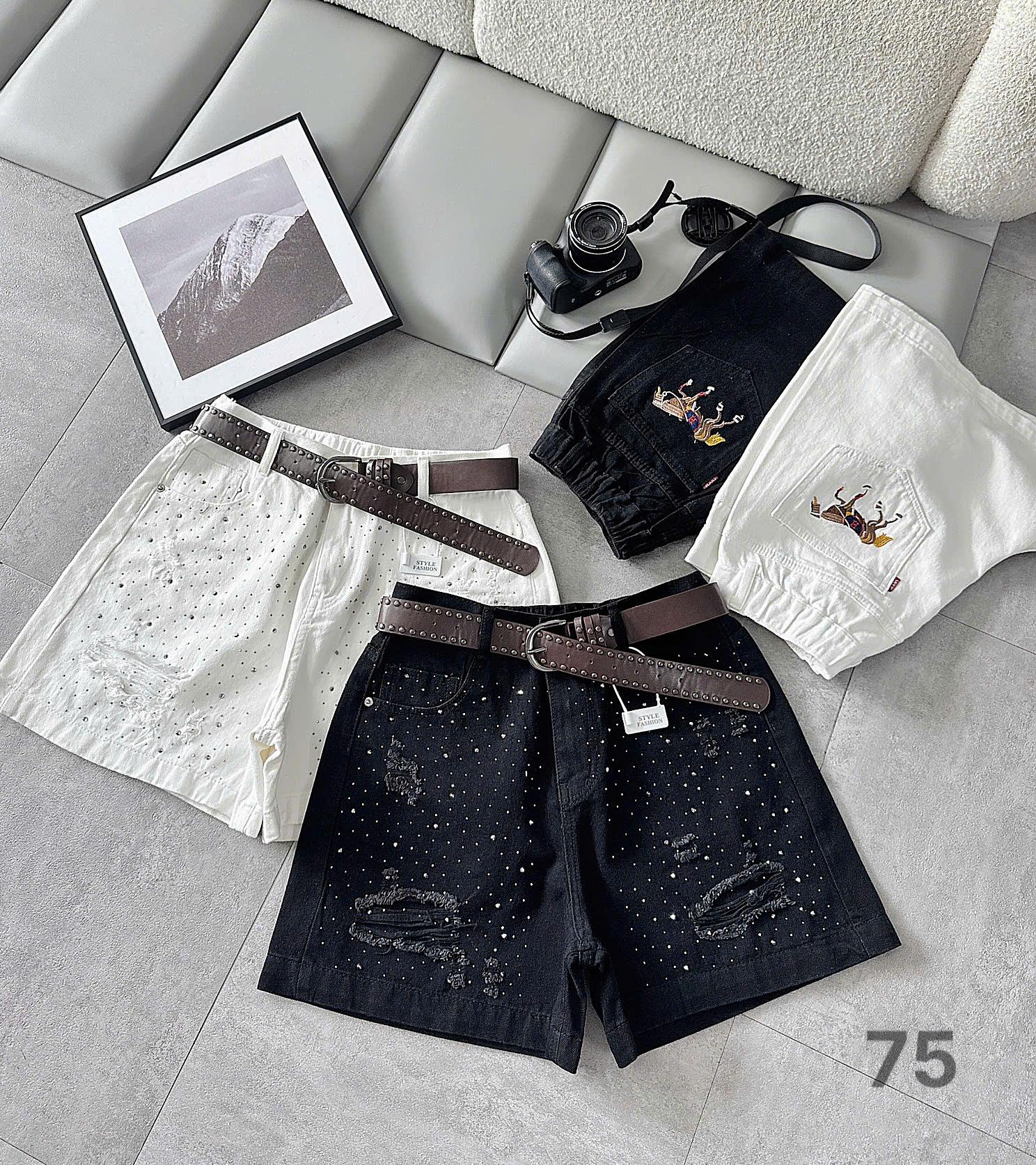 So sánh quần short jean lửng bigsize màu đen và trắng T-QSJ75