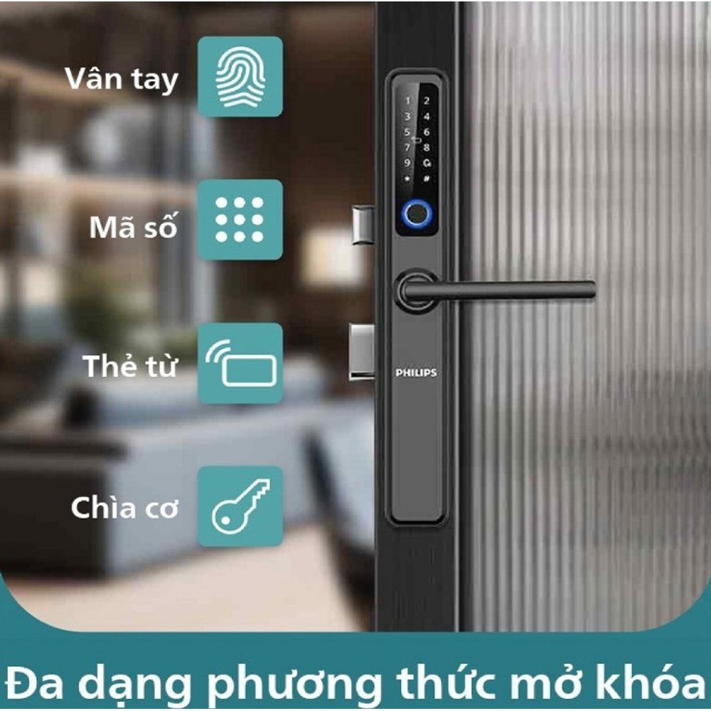 Khoá cửa nhôm Philips DDL608-5HWS